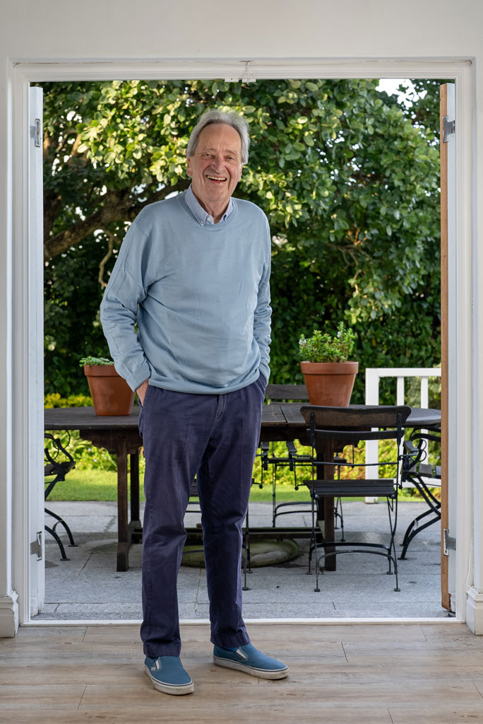 Conor O'Brien, 19th Baron Inchiquin, standing in his home