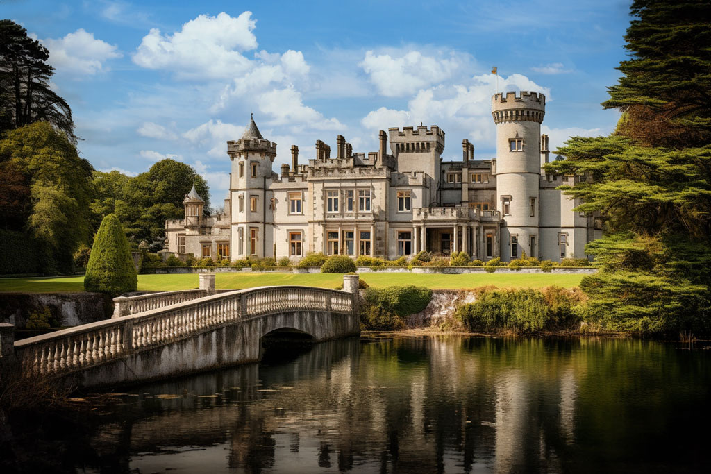old style of photo of dromoland castle